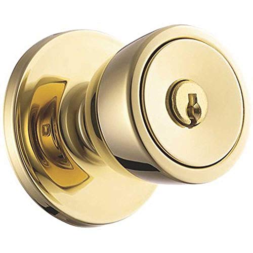 Weiser GAC581 B3 WS B 6LR1 Beverly Polished Brass Keyed Storeroom Door Knob