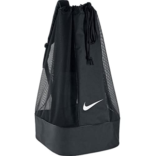 Nike Club Team Swoosh Soccer Ball Bag – Black/Black/White, 86 x 47 x 47 cm, 164 l