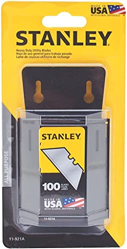 Stanley 11-921A 1992 Heavy Duty Utility Blades w/Dispenser 100 per Package (3 packages 300 Blades)