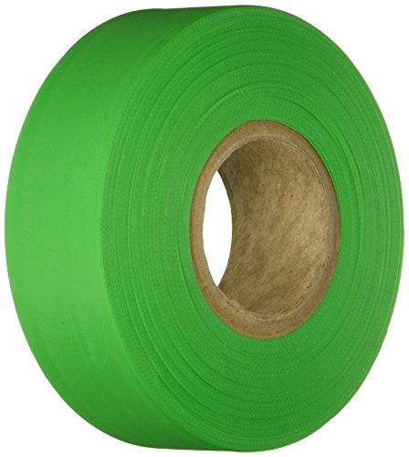 Brady 58353 Fluorescent Green Flagging Tape for Boundaries and Hazardous Areas – Non-Adhesive Tape, 1.188″ Width, 150′ Length (Pack of 1)