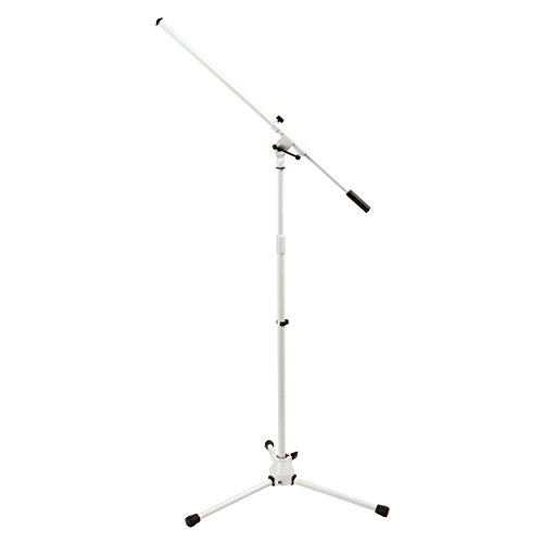 On-Stage MS7801W Telescoping Microphone Boom Stand, White