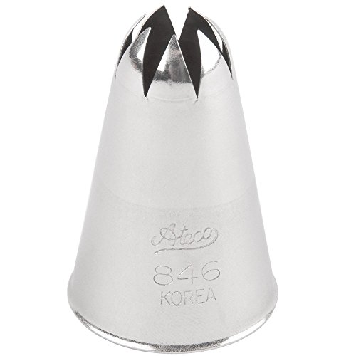 Ateco # 846 – Closed Star Pastry Tip 1/2” Opening Diameter- Stainless Steel