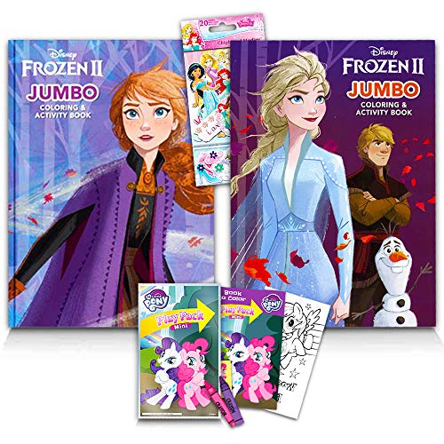 Disney Frozen 2 Coloring Book Set with Over 100 Stickers (Bundle Includes 2 Frozen Coloring Books)