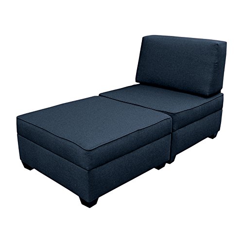 duobed Storage Chaise Lounge/Bed – Blue