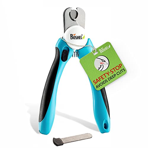 Boshel Dog Nail Clippers – Dog Nail Trimmers for Large Dog with Quick Sensor – Pet Nail Clippers for Dogs – Heavy Duty Pet Nail Trimmer with Safety Guard and Dog Nail File for Safe at Home Grooming