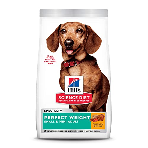 Hill’s Science Diet Adult Perfect Weight Small & Mini Chicken Recipe Dry Dog Food, 15 lb. Bag