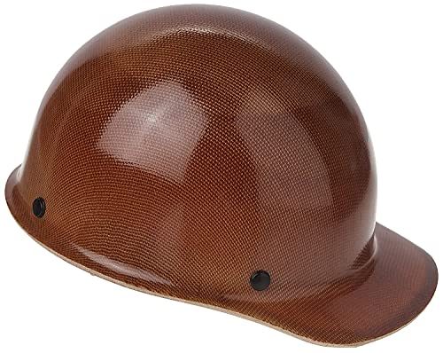 MSA 462638 Skullgard Cap Style Hard Hat with Staz-On Pinlock Suspension | Non-slotted Hat, Made of Phenolic Resin, Radiant Heat Loads up to 350F – Small Size in Tan