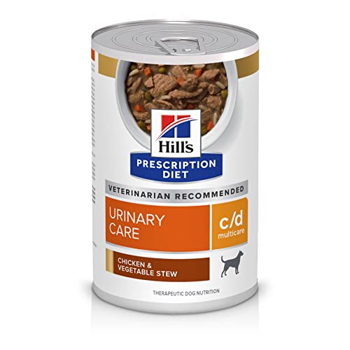 Hill’s Prescription Diet c/d Multicare Urinary Care Chicken & Vegetable Stew Wet Dog Food, Veterinary Diet, 12.5 oz. Cans, 12-Pack