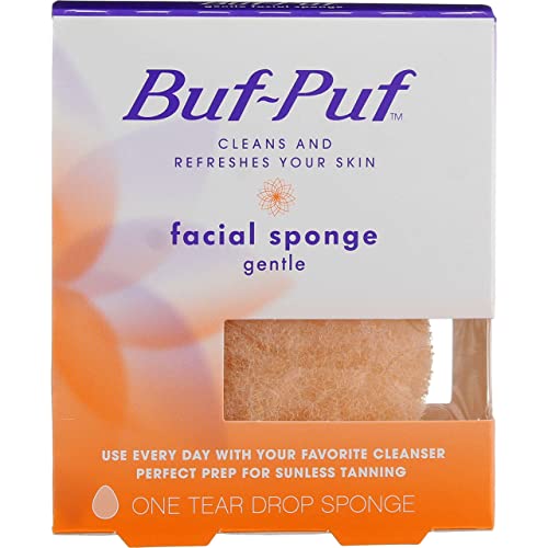 Buf-Puf Gentle Facial Sponge – Face Scrubber for Dry Skin – 1 Each (Pack of 3)