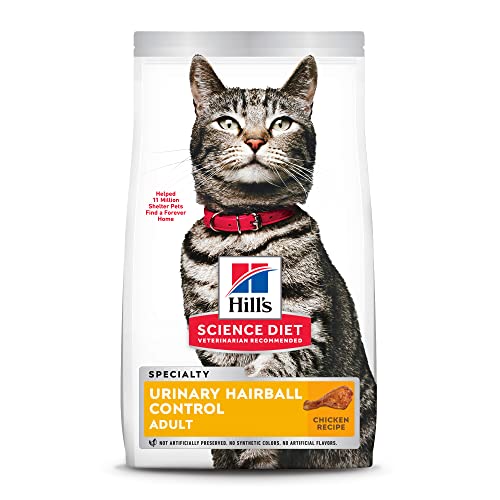 Hill’s Science Diet Dry Cat Food, Adult, Urinary & Hairball Control, Chicken Recipe, 7 lb. Bag