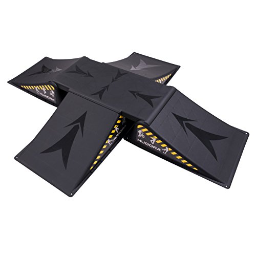 Hudora Unisex Adult Skater 5 Pieces Ramp Set – Black, One Size