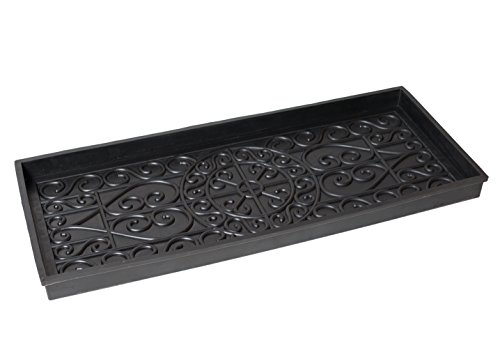 BIRDROCK HOME Rubber Boot Tray – 34 inch Decorative Boot Tray for Entryway Indoor – Shoe Tray