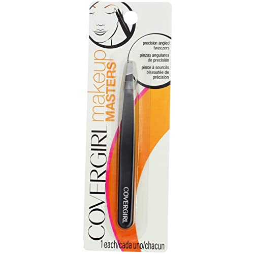 COVERGIRL Makeup Masters Precision Angled Tweezers, 1 Count (packaging may vary)