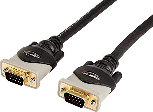 Amazon Basics VGA to VGA PC Computer Monitor Cable – 6 Feet (1.8 Meters)