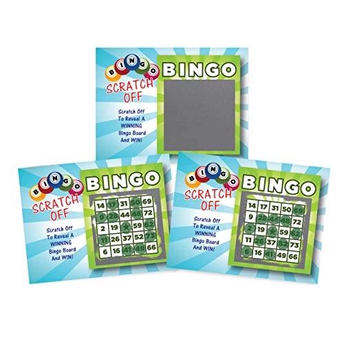 My Scratch Offs Bingo Scratch Off Game Cards 26 Cards (24 Non Bingo, 2 Bingo) Casino Night Party