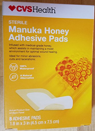 CVS Manuka Honey Adhesive Pads 1.8″ x 3″ 8 Count