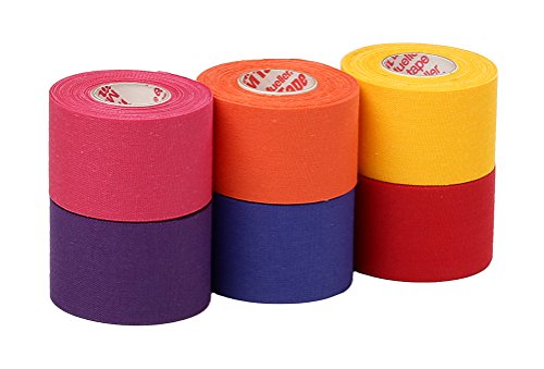 Mueller Athletic Tape Sports Tape, Bright Mix 6 Rolls