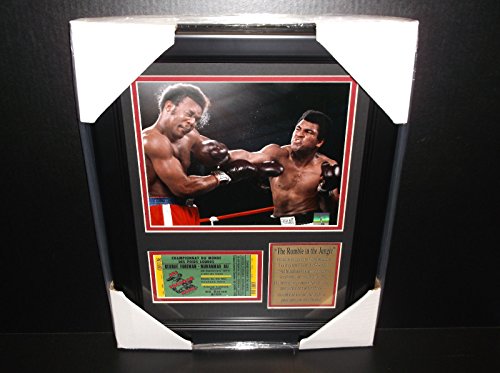 Muhammad Ali The Rumble in the jungle George Foreman 8×10 PHOTO Framed Ticket