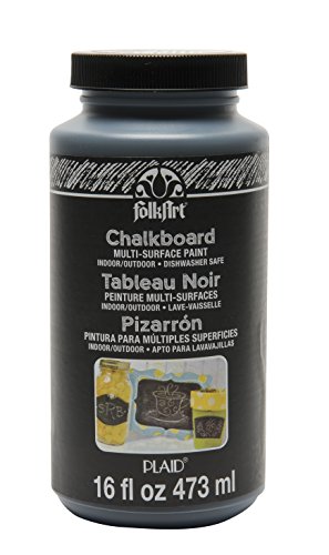 FolkArt FA2725 Multi-Surface Chalkboard Watercolor Paint (16 Ounce), 2725 Black