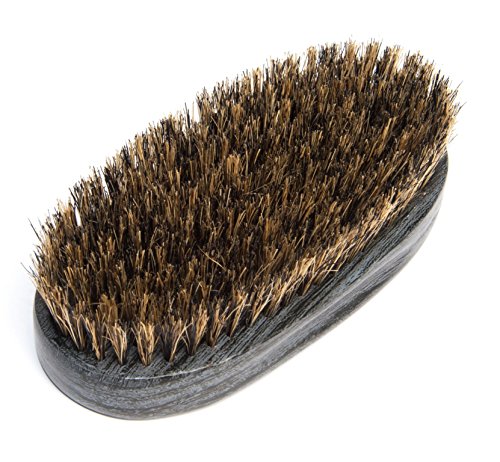 Diane Original Military Brush with 100% Boar Bristles for Men – Medium Bristles for Medium to Coarse Hair – Use for Smoothing, Styling, Wave Styles, Soft on Scalp, DBB105