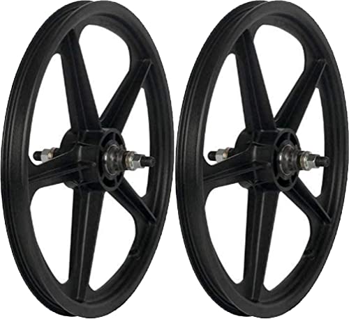 SKYWAY, Tuff II 20″ 5 Spoke Black, Wheel, Front and Rear, 20” / 406, Bolt-on, F: 100, R: 110, Rim, BMX Cassette