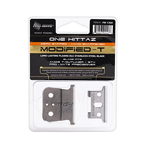 Andis T-Outliner & GTX Replacement One Hittaz Zero Gap Modified T Blades (Extra Thin & Sharp) By Pro-Mate