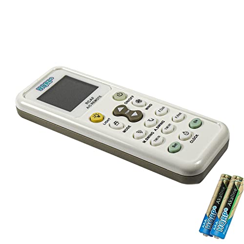 HQRP Remote Control Compatible with Sanyo rcs-ks09 KS0911 KS1822 KS2422 KS3012W KS3622 26PEK1U6 KS2412W TS3622 XS2422 KMH1S0772 Air Conditioner Controller