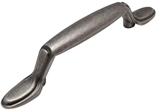 Cosmas 10 Pack 4007WN Weathered Nickel Cabinet Hardware Handle Pull – 3″ Inch (76mm) Hole Centers
