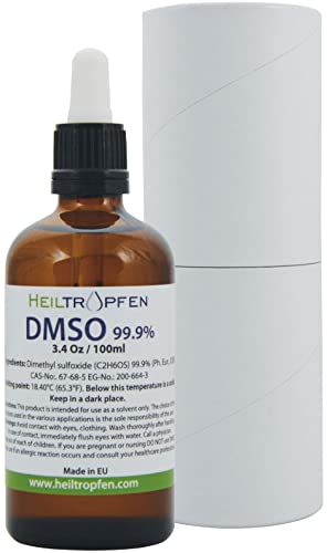 Low odor DMSO – Dimethyl sulfoxide liquid 3.4 Oz – 100 ml | Pharmaceutical grade ingredient | High purity | Heiltropfen®