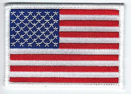United States of America Flag Embroidered Patch USA – Iron-On or Sew – (Standard)