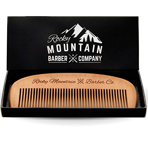 Hair Comb – Wood with Anti-Static & No Snag Handmade Brush for Beard, Head Hair, Mustache with Design in Gift Box