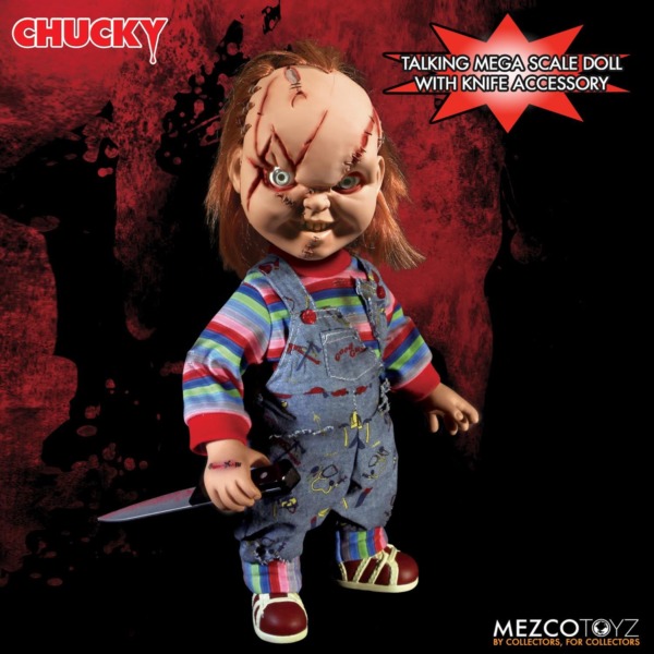 Mezco Toyz Child’s Play Talking Mega Scale Chucky Action Figure, 15″