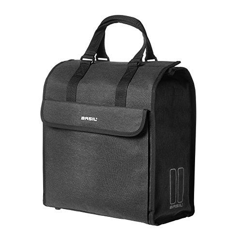 Basil Mira Shopper Bag and Bicycle Pannier – Black – 17 litres