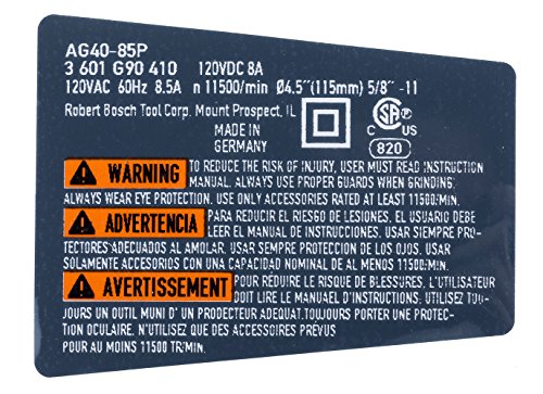 Bosch Parts 1601118L32 Nameplate