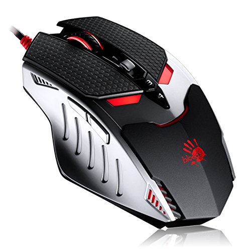 TL80 Termin8r Ultra-Core Laser Gaming Mouse | Light Strike (LK) Optical Switch & Scroll – Shift Lever and 8 Programmable Buttons with Advanced Macros – X’Glide Armored Mouse Feet – USB