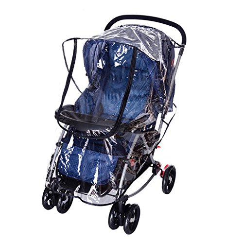 Baby Travel Universal Transparent Clear Pushchair Stroller Buggy Pram Waterproof Windproof Rain Cover Canopy Wind Weather Shield for Protector