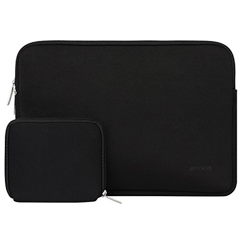 MOSISO Laptop Sleeve Compatible with MacBook Air/Pro, 13-13.3 inch Notebook, Compatible with MacBook Pro 14 inch 2023-2021 A2779 M2 A2442 M1, Neoprene Bag with Small Case, Black