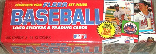 1988 Fleer MLB Baseball Factory Sealed Set in Colorful Christmas Version Box with 660 Cards and 45 Stickers