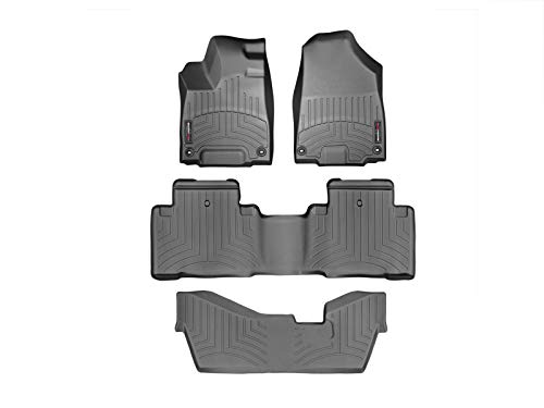 WeatherTech Custom Fit FloorLiner for Acura MDX -1st, 2nd, & 3rd Row (Black)