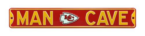 Kansas City Chiefs”MAN CAVE” Authentic Street Sign