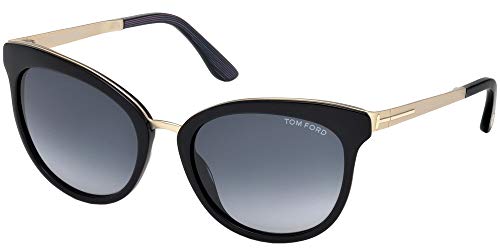 Tom Ford TF461 05W Black/Blue Emma Cats Eyes Sunglasses Lens Category 3 Size