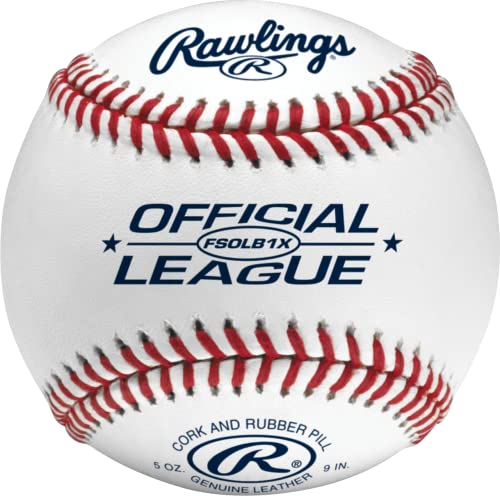 Rawlings | FLAT SEAM Official League Baseballs | FSOLB1X | Recreational Use Practice | 12 Count
