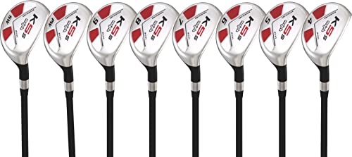 Majek Senior Men’s Golf All Hybrid Complete Full Set, which Includes: #4, 5, 6, 7, 8, 9, PW +SW Senior Flex Right Handed New Utility “A” Flex Club