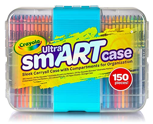 Crayola Ultra Smart Case, 150 Pieces, Art Set for Kids, Gift, (Model: 04-6810)