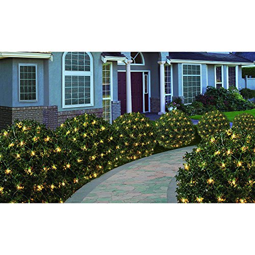 Holiday Time 200 High Density Clear Net Lights, Green Wire, 4 Ft X 4 Ft Lighted Area