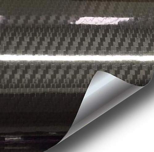 VViViD Epoxy High Gloss Carbon Fiber Architectural Vinyl Wrap (1ft x 5ft, Black) Interior Use Only