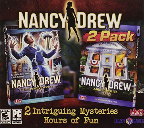 Nancy Drew – Alibi in Ashes & The Deadly Device 2-Pack (PC-DVD) (XP, VISTA, Windows 7, Windows 8) PC Detective Game