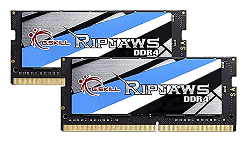 G.Skill RipJaws SO-DIMM Series 32GB (2 x 16GB) 260-Pin (PC4-19200) DDR4 2400 CL16-16-16-39 1.20V SO-DIMM Memory Model F4-2400C16D-32GRS