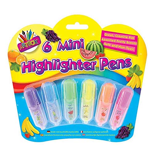 Tallon Kids Childrens Mini Fruit Scented Writing Highlighter Craft Pens Party Bags Gift By