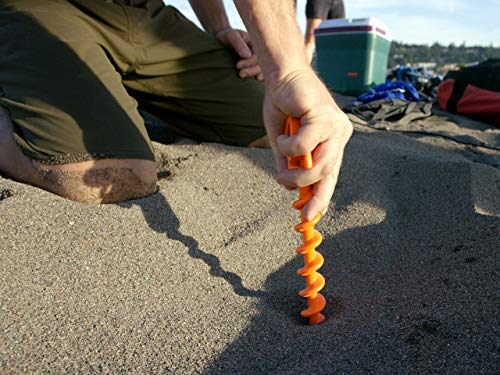 Orange Screw: The Ultimate Ground Anchor | Large 2 Pack Tent Stakes | Made in USA (Orange) | The Storepaperoomates Retail Market - Fast Affordable Shopping